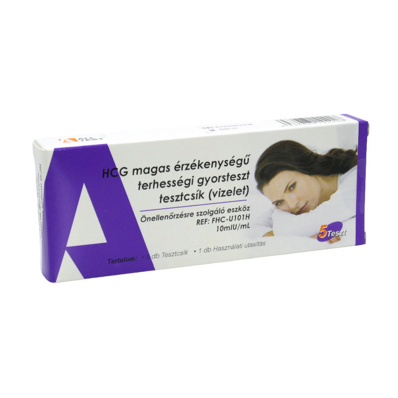 Image of AllTest magas érzékenységű terhességi teszt (5db, 10mIU/ml)